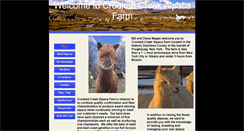 Desktop Screenshot of crookedcreekalpacafarm.com